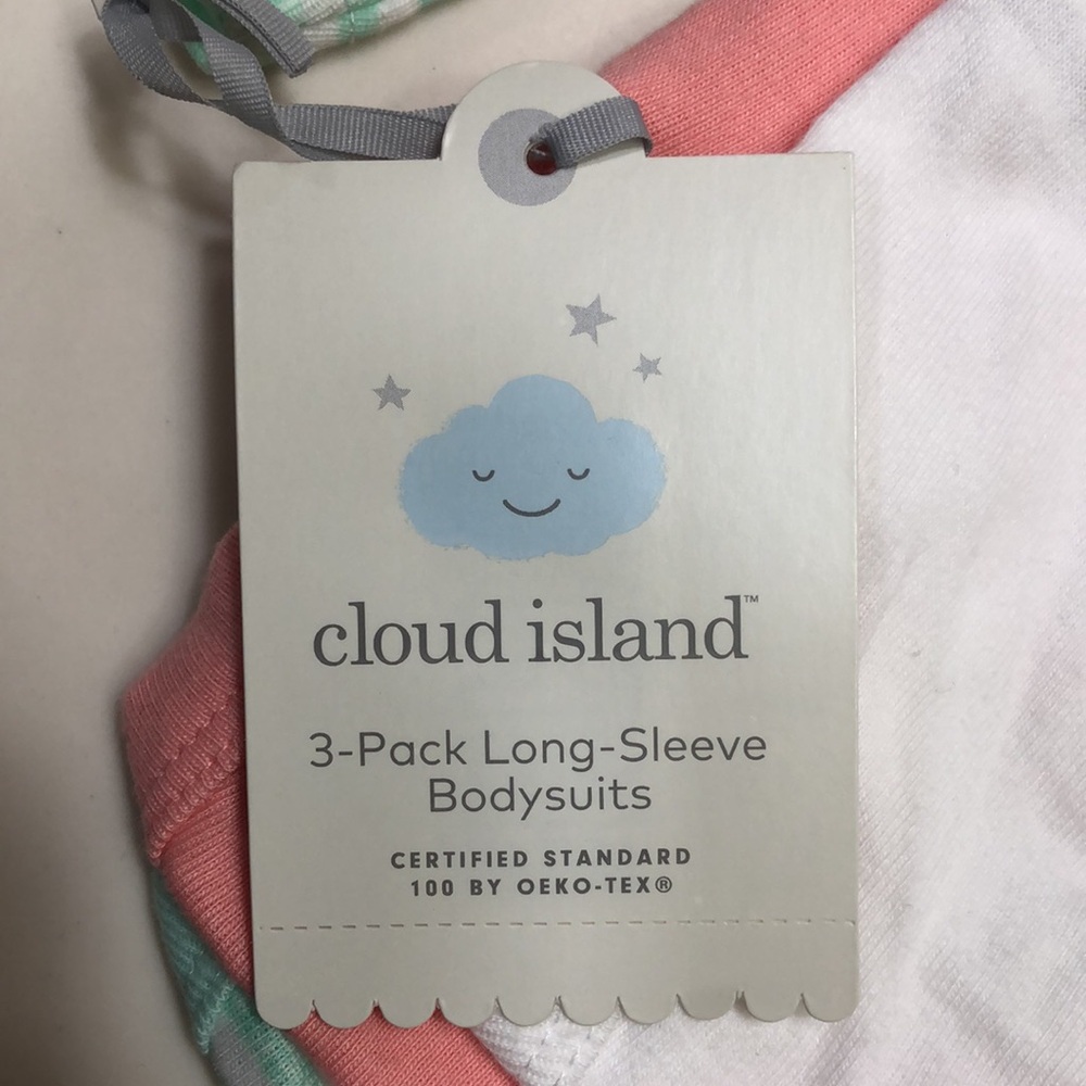 Girl Newborn. Long sleeve onesies. Set of 3. - Picture 6 of 8